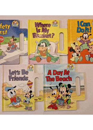 Lot of 5 Disney 1993 Playtime Friends Handle Books Mickey Donald Pluto