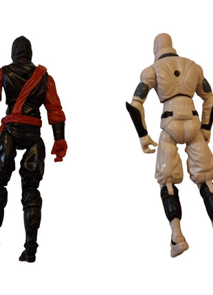 Lot of 2 Figures - GI Joe Retaliation Red Ninja + Storm Shadow Cobra Hasbro 2012