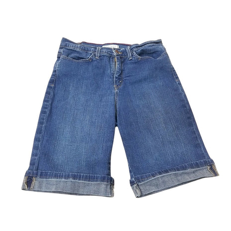 Levis Perfectly Slimming 548 Womens Bermuda Denim Shorts Size 12 Stretch Jeans