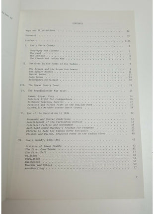 1976 Davie County: A Brief History James Wall PB Book North Carolina
