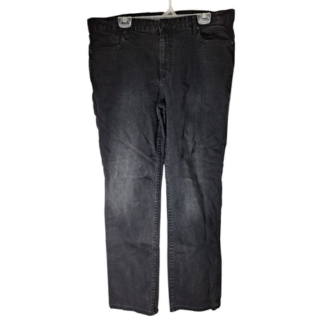 Calvin Klein Men’s Regular Fit Straight Leg Jeans Size 38x32 Black Denim 5-Pocket