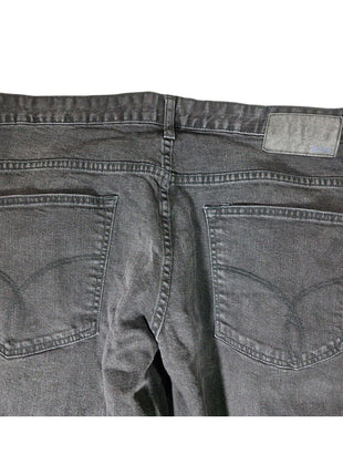 Calvin Klein Jeans Mens 38x32 Black Regular Fit Pockets Straight Leg