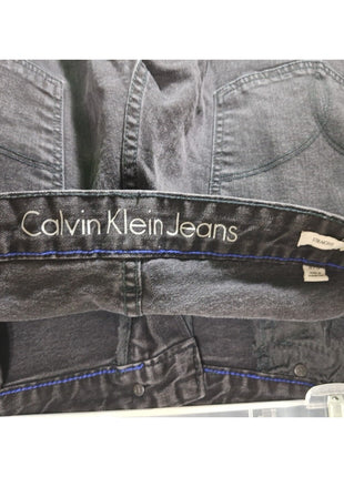 Calvin Klein Jeans Mens 38x32 Black Regular Fit Pockets Straight Leg