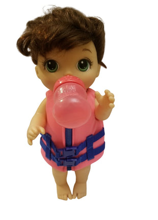 Baby Alive Doll With Pink Life Jacket & Accessories By Hasbro 2017