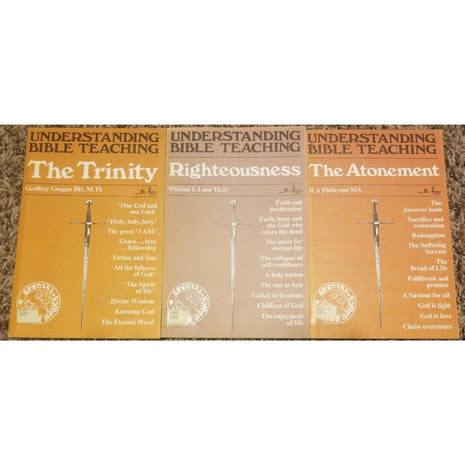 Lot of 3 Understanding Bible Teaching Books - Trinity Righteousness Atonement
