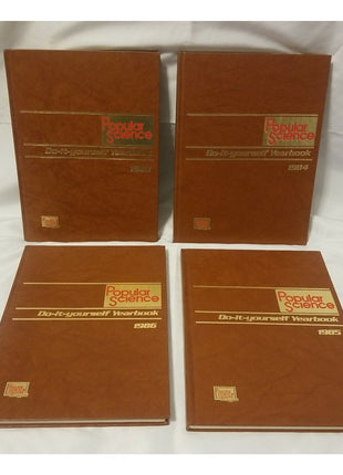 Lot of 4 Popular Science Do-It-Yourself Yearbook - 1983 1984 1986 1987