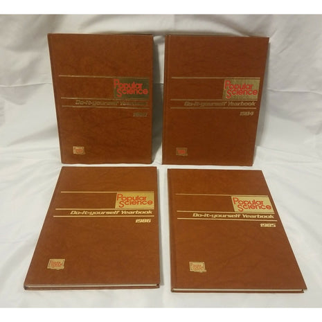 Lot of 4 Popular Science Do-It-Yourself Yearbook - 1983 1984 1986 1987