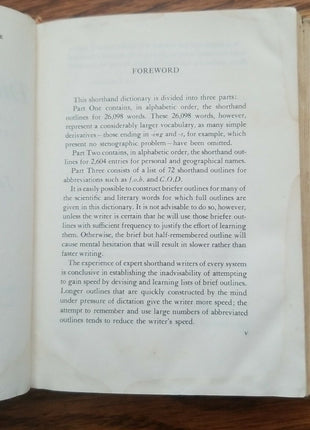 Gregg Shorthand Dictionary Simplified Miniature Mini 1951