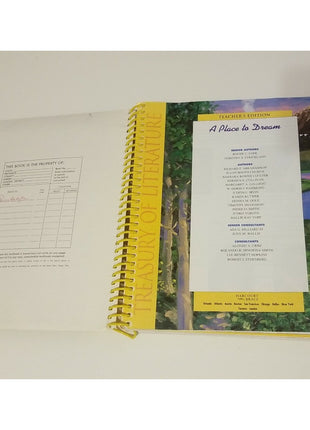 Treasury of Literature Teacher's Edition 3-1 Grade 3 - A Place to Dream