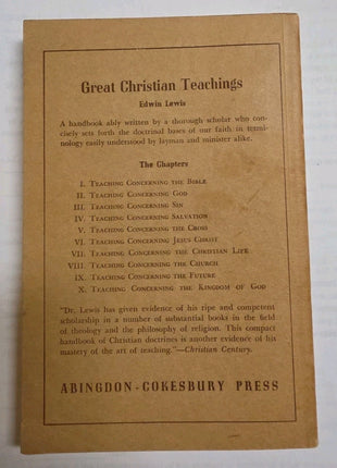 Great Christian Teaching By Edwin Lewis 1933 Paperback