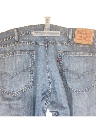 Levis 505 Jeans 38 Waist Blue 38x32 Mens Regular Fit Red Tab Denim Cotton