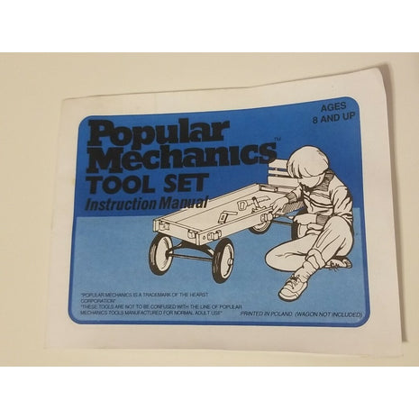 Vintage Popular Mechanics Tool Set Instructional Manual - RARE