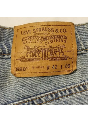 Mens Vintage Levis 42 550 Jean Shorts Orange Tab