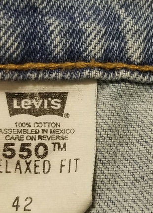 Mens Vintage Levis 42 550 Jean Shorts Orange Tab