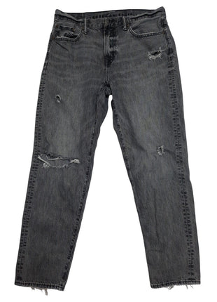 American Eagle Mens Skater Jeans 32x34 Denim Black Faded Distressed