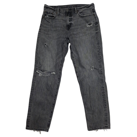 American Eagle Mens Skater Jeans 32x34 Denim Black Faded Distressed