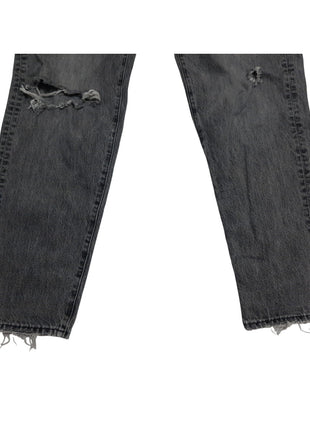 American Eagle Mens Skater Jeans 32x34 Denim Black Faded Distressed