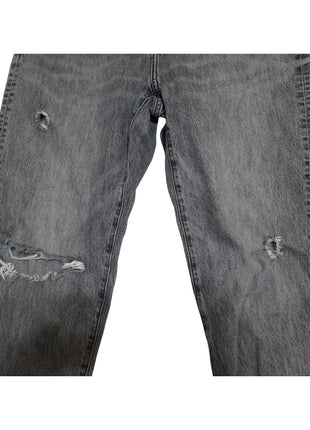 American Eagle Mens Skater Jeans 32x34 Denim Black Faded Distressed