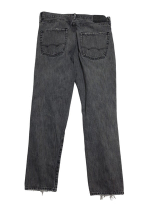 American Eagle Mens Skater Jeans 32x34 Denim Black Faded Distressed