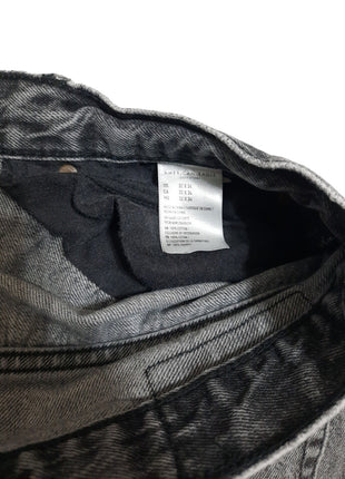 American Eagle Mens Skater Jeans 32x34 Denim Black Faded Distressed