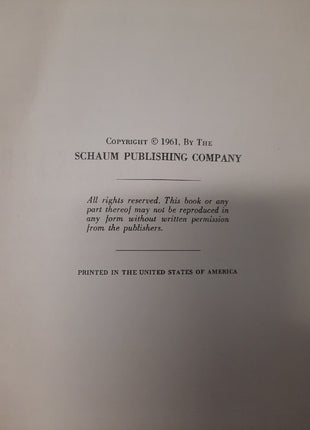 Theory and Problems Schaum's Outline Series Statistics Murray Spiegel Book 1961