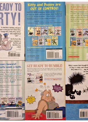 Lot Of 6 Bad Kitty Books - Happy Birthday School Daze Vet Bath Uncle Murray Baby