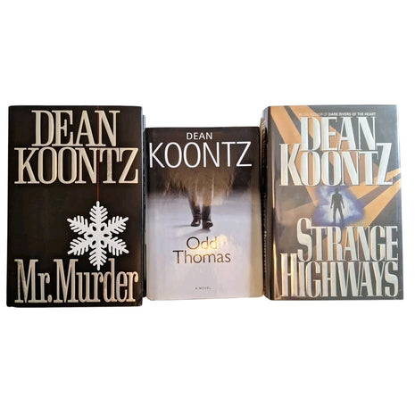 Dean Koontz Hardcover Books Lot Of 3 Including Mr. Murder Strange Highways & Odd Thomas