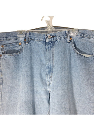Levis 505 Jeans Men’s 42x30 Regular Fit Straight Leg Blue Denim Used Jeans