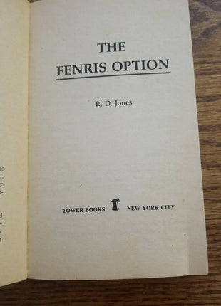 Fenris Option Paperback R.D. Jones - War II Book - RARE - 1981 Paperback