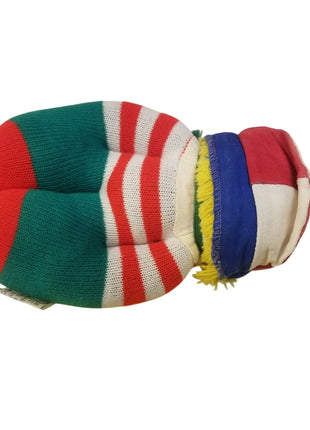 Vintage Israel Hand Made Wool Doll Rag Sock Yellow Hair