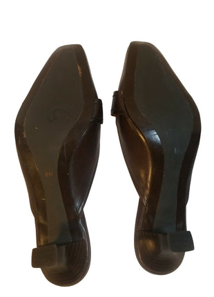 Arturo Chiang Brown Purple Leather Slip On Shoes Pumps Heels Size 6 M