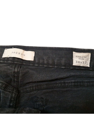 Pacsun Mens Athletic Slim Jeans Black Denim Size 36x32