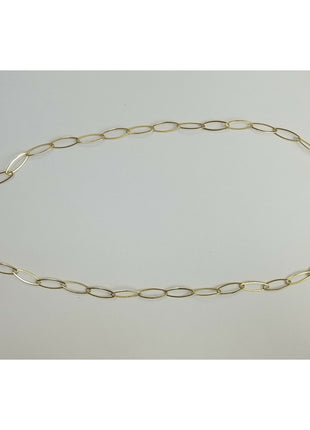 925 Danecraft Gold Tone Sterling Silver Oval Chain Necklace 23.5" 5.7g