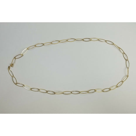925 Danecraft Gold Tone Sterling Silver Oval Chain Necklace 23.5" 5.7g