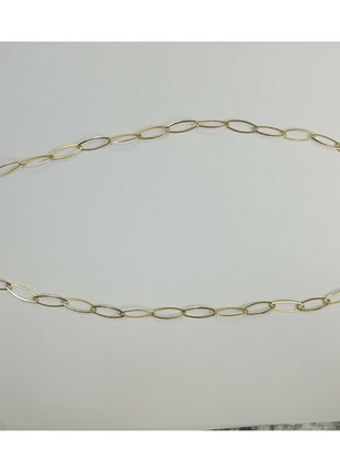 925 Danecraft Gold Tone Sterling Silver Oval Chain Necklace 23.5" 5.7g