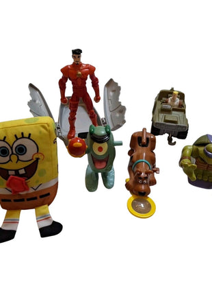 2000-2004 McDonalds Burger King Toys Lot Spongebob  Scoobie GI-JOE Ninja Turtle