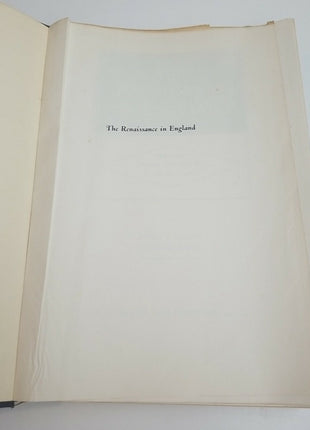 The Renaissance In England By Hyder E Rollins & Herschel Baker, pub. 1954