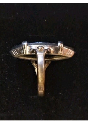 Vintage Antique Art Deco Ring - Sterling Shank Size 3.5