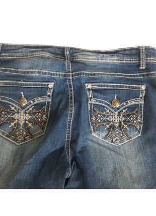 ND Weekend Adult Women's Size 12 Stone Wash Mid Rise Blue Jean Capris