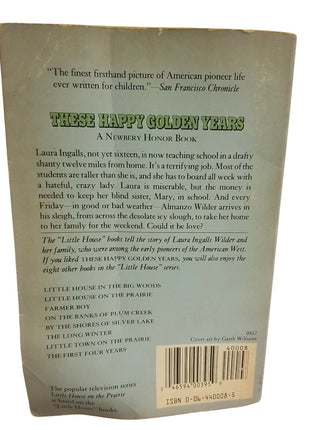 Set Of 3 Laura Ingalls Wilder Books - By The Shores Of Silver Lake These Happy Golden Years On The Way Home
