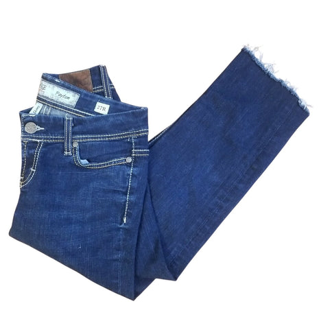 BKE Buckle Women's Payton Skinny Jeans Cutoff Capri Size 27R Stretch
