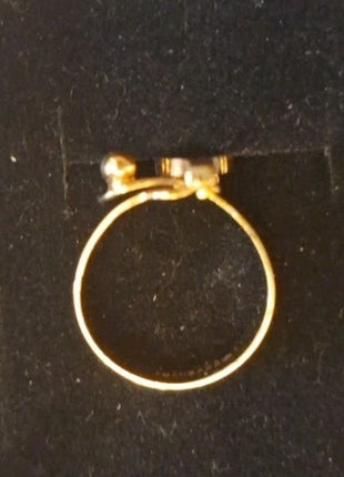 Vintage Signed Sarah Coventry Gold Tone Tennis  Adjustable (6-7 ) Ring