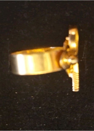Vintage Signed Sarah Coventry Gold Tone Tennis  Adjustable (6-7 ) Ring