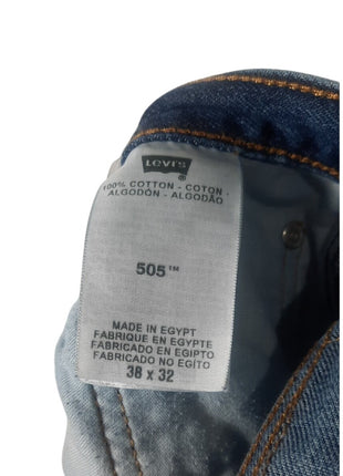 Levi’s 505 Men’s Blue Regular Fit Straight Denim Jeans Medium Wash Size 38x32