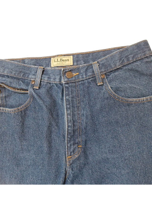 L.L. Bean Mens Classic Fit Blue Denim Jeans Size 33x29 100% Cotton