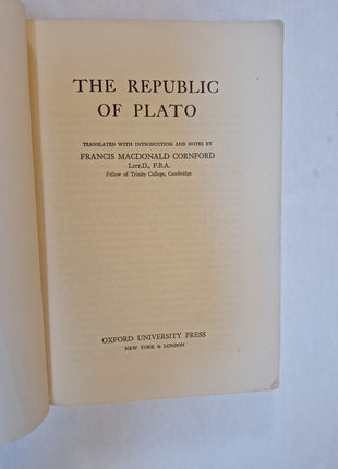 The Republic of Plato - Francis MacDonald Cornford 1951 paperback