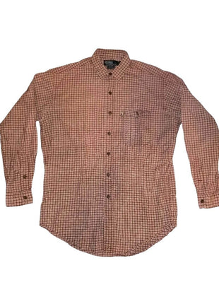 Mens POLO Ralph Lauren Wyatt Button up Long Sleeve Brown Plaid M Medium