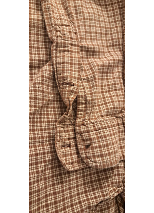 Mens POLO Ralph Lauren Wyatt Button up Long Sleeve Brown Plaid M Medium