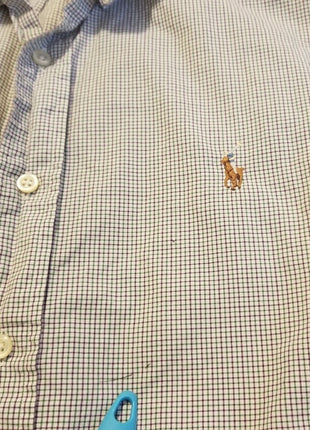 Ralph Lauren Mens Classic Fit Short Sleeve Checkered Button-Down Shirt XL Cotton Casual