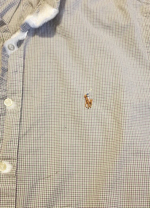 Ralph Lauren Mens Classic Fit Short Sleeve Checkered Button-Down Shirt XL Cotton Casual